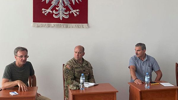 Dowódca IX zmiany Batalionowej Grupy Bojowej NATO ppłk Craig Broyles z wizytą u Burmistrza